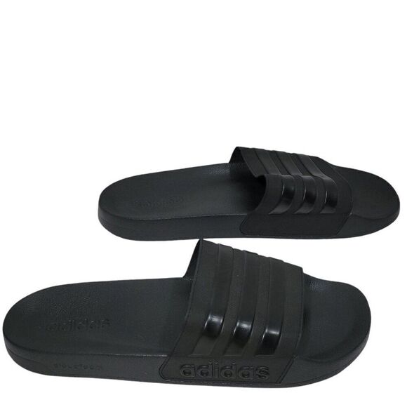 Adidas Adilette Slides Mens Size 18 Black 3 Stripe Shoes Sandals Beach Water NEW - Picture 8 of 13